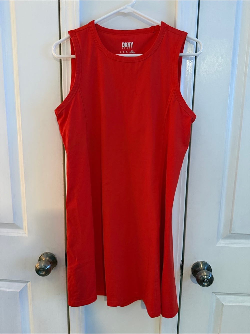 DKNY Sleeveless Red A-Line Shift Dress